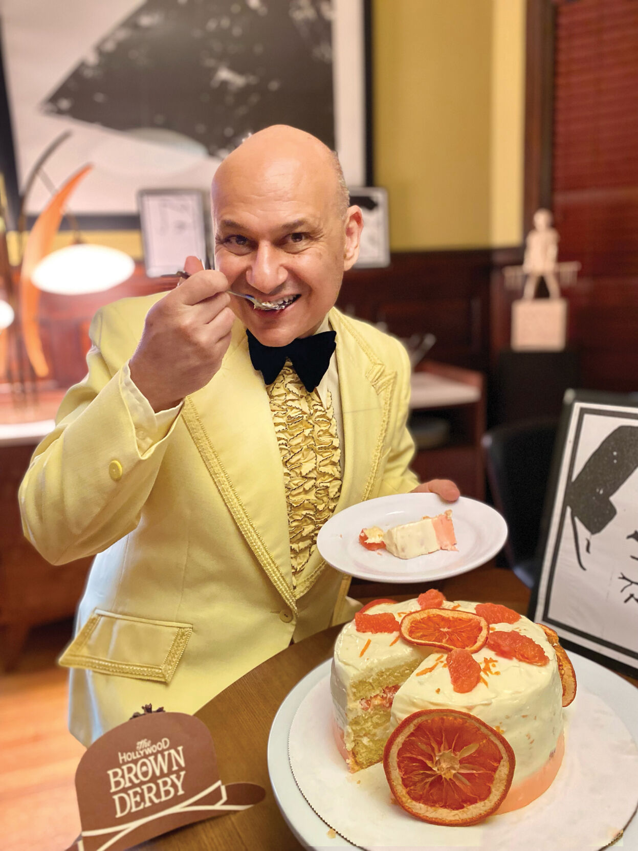 Michael Mararian with Brown Derby Cake